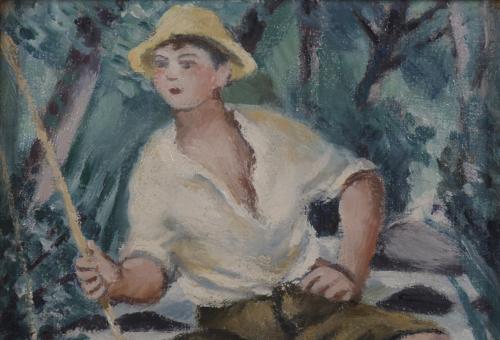 JOSÉ MARÍA DE TOGORES (1893-1970). "NIÑO PESCADOR".