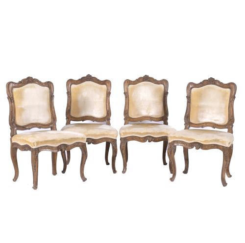 FOUR LOUIS XV CHAIRS, CIRCA 1745-1755. PROBABLY PROVENÇAL.