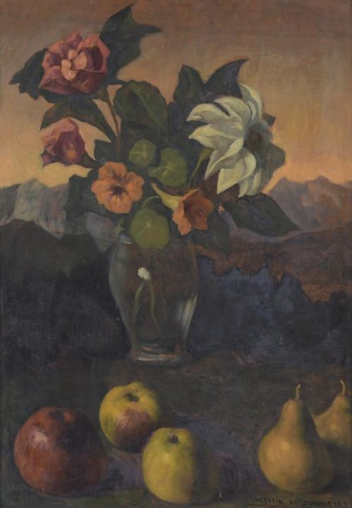 VALENTÍN DE ZUBIAURRE (1879-1963). "FLORES Y FRUTAS".