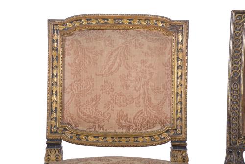 TWO CHARLES IV CHAIRS, LATE 18TH CENTURY AND EARLY 20TH CEN