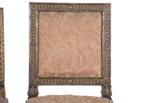 TWO CHARLES IV CHAIRS, LATE 18TH CENTURY AND EARLY 20TH CEN