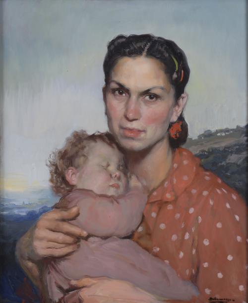 FERNANDO ÁLVAREZ DE SOTOMAYOR (1875-1960).  "MATERNITY".