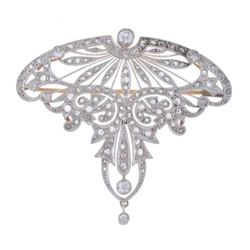 BELLE ÉPOQUE BROOCH WITH DIAMONDS.