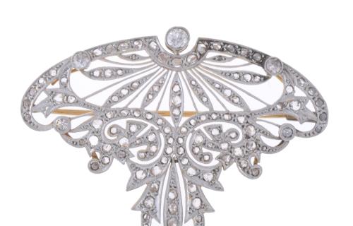 BELLE ÉPOQUE BROOCH WITH DIAMONDS.