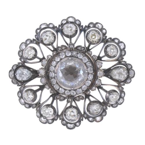 DIAMONDS BROOCH, CIRCA 1830-1840. MARY CHRISTINE-ISABEL II REGENCY PERIOD.