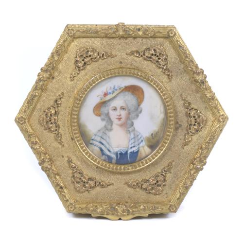 CAJA JOYERO FRANCESA HEXAGONAL BÉLLE EPOQUE, CIRCA 1880 - 1