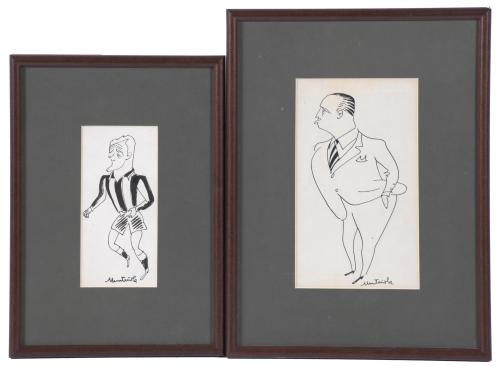 JOAQUIM MUNTAÑOLA  PUIG (1914-2012).  MEN&#39;S CARICATURES. 