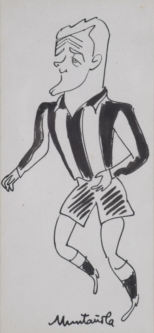 JOAQUIM MUNTAÑOLA  PUIG (1914-2012).  MEN&#39;S CARICATURES. 