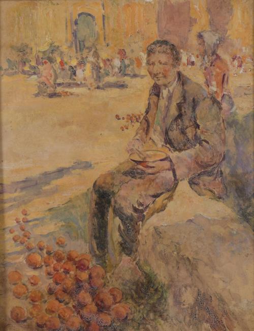 743-JOAQUIM MIR I TRINXET (1873-1940). "ORANGE SELLER".