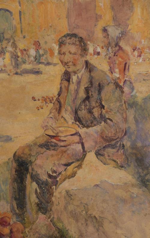 JOAQUIM MIR I TRINXET (1873-1940). "VENDEDOR DE NARANJAS".