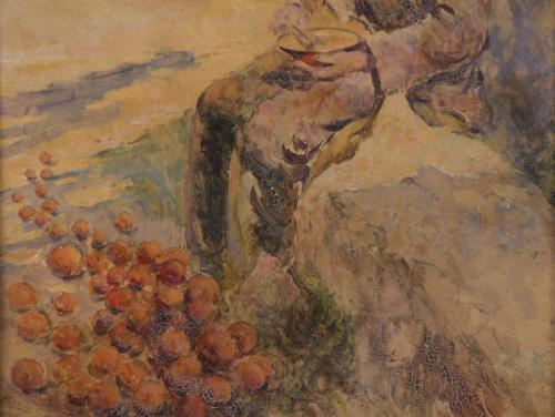 JOAQUIM MIR I TRINXET (1873-1940). "VENDEDOR DE NARANJAS".