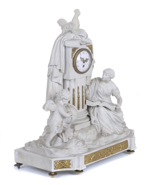 NAPOLEON III TABLE CLOCK, MID 19TH CENTURY. 