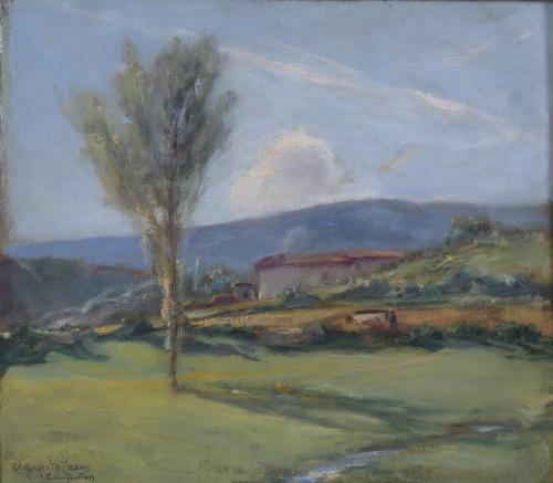 712-AGAPITO CASAS ABARCA (1874-1964). "LANDSCAPE IN CAMPRODÓN".