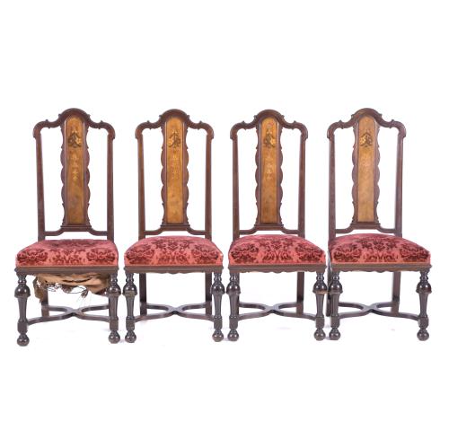 633-FOUR DUTCH-STYLE CHAIRS, EARLY 20TH CENTURY.