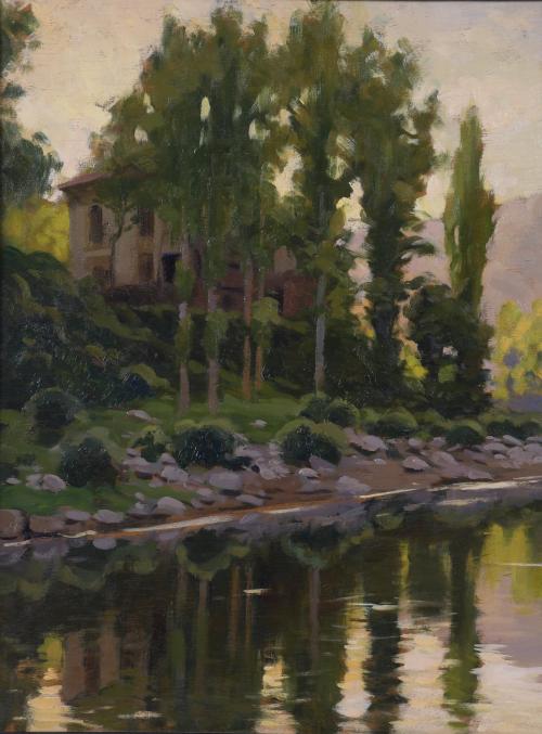 DOMINGO SOLER (1871-1951). "PAISAJE FLUVIAL".