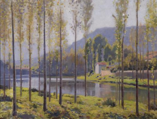 782-DOMINGO SOLER (1871-1951). "ALAMEDA Y RÍO".