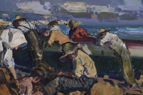 EUSTAQUIO SEGRELLES (1936). "PESCADORES EN LA PLAYA".