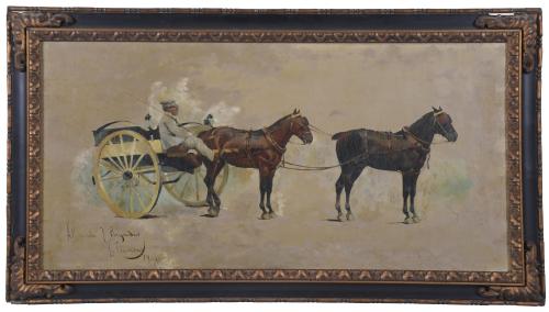 JOSEP CUSACHS I CUSACHS (1851-1908). "CARRIAGE", 1900. 