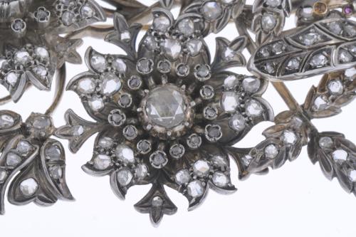 BROCHE FLORAR BELLE ÉPOQUE FRANCÉS. CIRCA 1900-1910