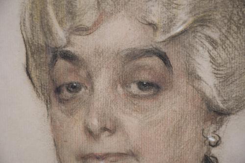 RAMÓN CASAS Y CARBO (1866-1932). "PORTRAT OF A LADY", 1925.