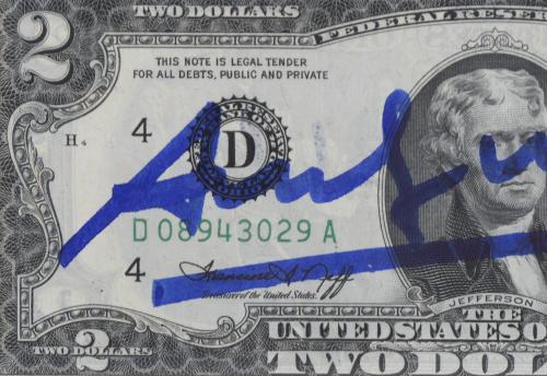 ATRIBUIDO A ANDREW WARHOL (1928-1987). BILLETE AMERICANO DE