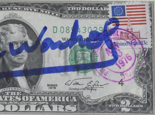 ATRIBUIDO A ANDREW WARHOL (1928-1987). BILLETE AMERICANO DE