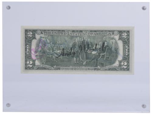 ATRIBUIDO A ANDREW WARHOL (1928-1987). BILLETE AMERICANO DE