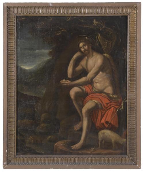 17TH CENTURY SPANISH SCHOOL.  "SAINT JOHN THE BAPTIST".