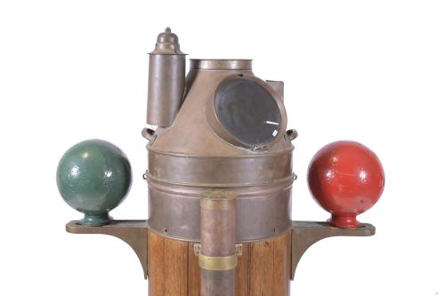 CASSENS & PLATH. LARGE COMPASS BINNACLE, CIRCA 1940.