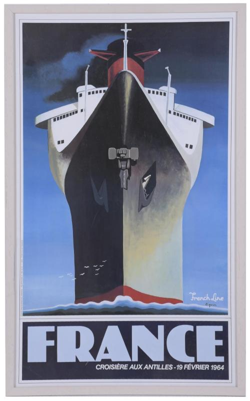 CIGANER (XX). "FRANCE, CROISIÈREAUX ANTILLES", 1964.