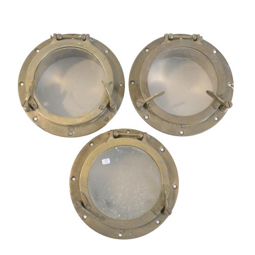 SET OF THREE PORTHOLES, 20TH CENTURY.