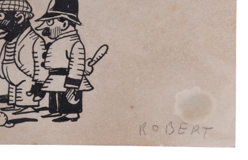 COMIC STRIP, SIGNED "ROBERT".