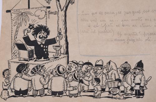 COMIC STRIP, SIGNED "ROBERT".