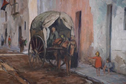 JOSEP VENTOSA DOMÈNECH (1897-1982). "STREET OF A VILLAGE IN