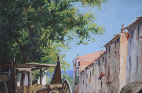 JOSEP VENTOSA DOMÈNECH (1897-1982). "STREET OF A VILLAGE IN