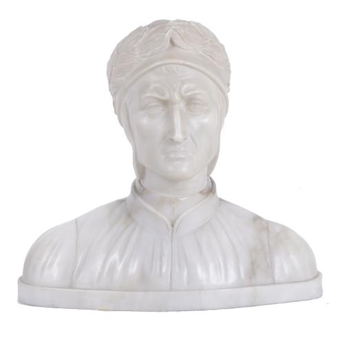 573-"BUSTO DE DANTE ALIGHIERI", FIN. SIGLO XIX. 