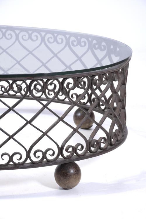 WROUGHT IRON COFFEE TABLE, 18TH CENTURY.