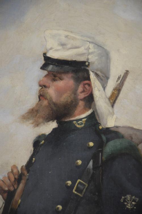 JOSEP CUSACHS I CUSACHS (1851-1908). "MILITAR", 1883.