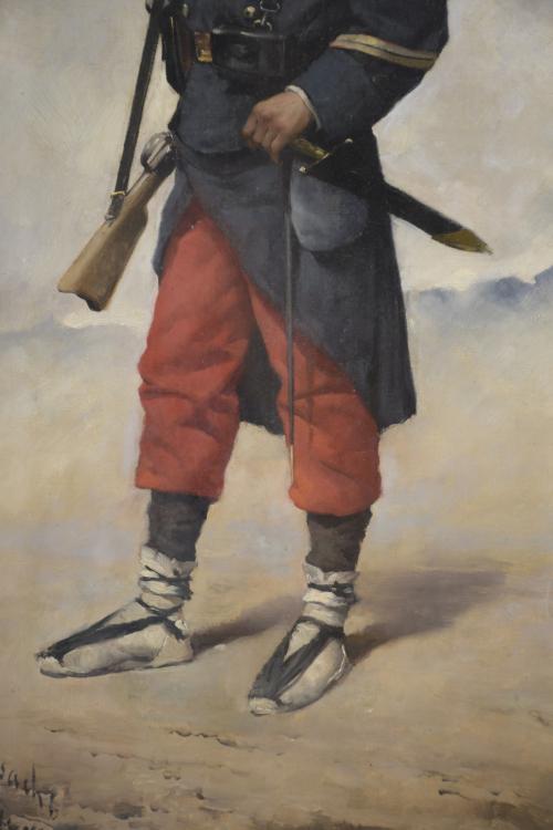 JOSEP CUSACHS I CUSACHS (1851-1908). "MILITAR", 1883.