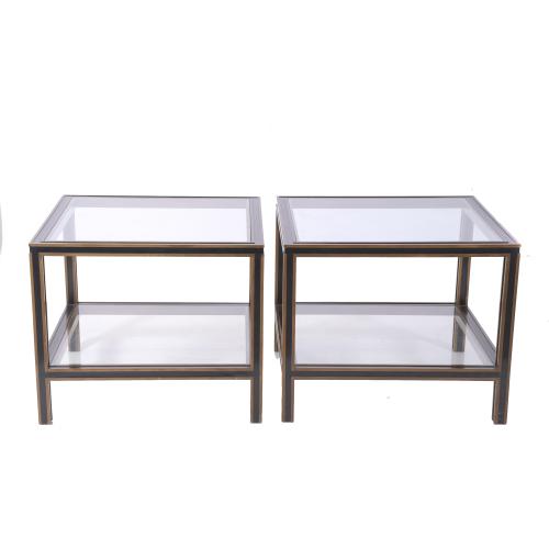 313-PAIR OF SIDE TABLES AFTER MODELS BY WILLY RIZZO (1928 - 2013), CIRCA 1970. 