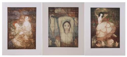 818-CARLES MADIROLAS  (1934-2007).  Set of 3 lithographs.