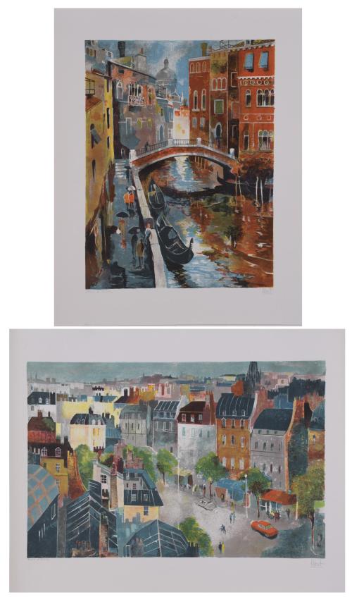 JOSÉ LUIS FLORIT RODERO (1909-2001). Set of 2 lithographs.