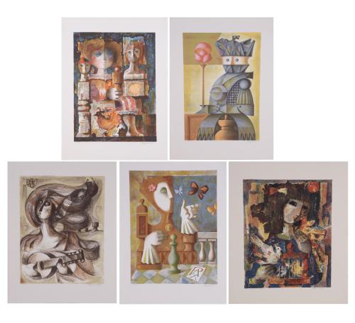 JORDI PLA I DOMÈNECH (1917-1997). Set of 5 lithographs.