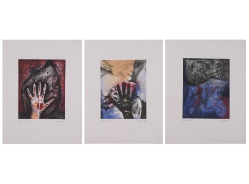 MODEST CUIXART i TÀPIES (1925-2007). Set of 3 lithographs.