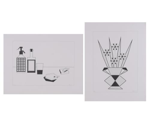 XEVI (20TH CENTURY). Set of 2 lithographs.