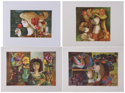 795-JORDI PLA I DOMÈNECH (1917-1997). Set of 4 lithographs.