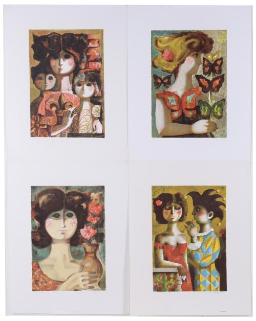 823-JORDI PLA I DOMÈNECH (1917-1997). Set of 4 lithographs.