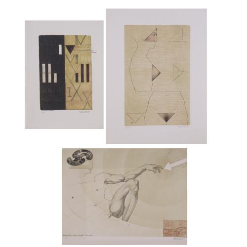 835-JOSEP MARIA SUBIRACHS (1927-2014). Set of 3 lithographs.