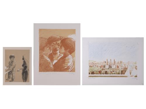 817-FRANCESC ARTIGAU SEGUI (1940). Set of 3 lithographs.