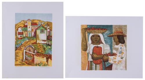 805-MIRTA DUBISCHARD (20TH CENTURY).  Set of 2 lithographs.